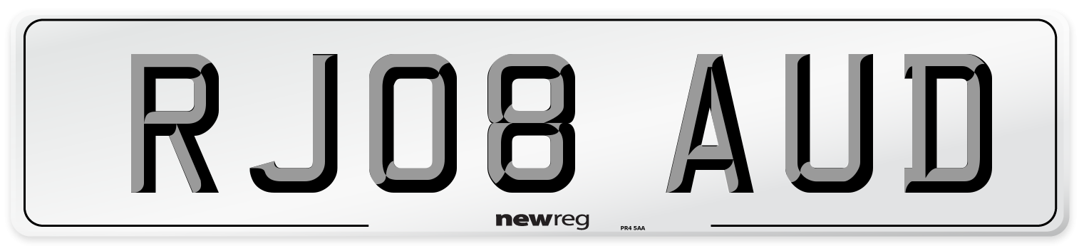 RJ08 AUD Number Plate from New Reg